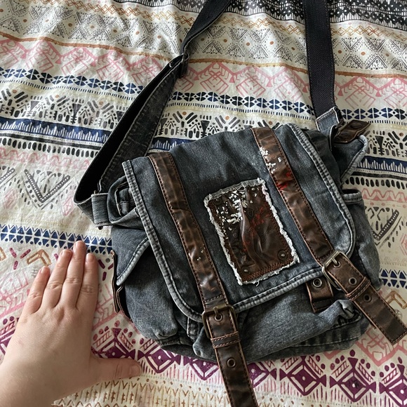 Denim David jones crossbody bag - Picture 2 of 5